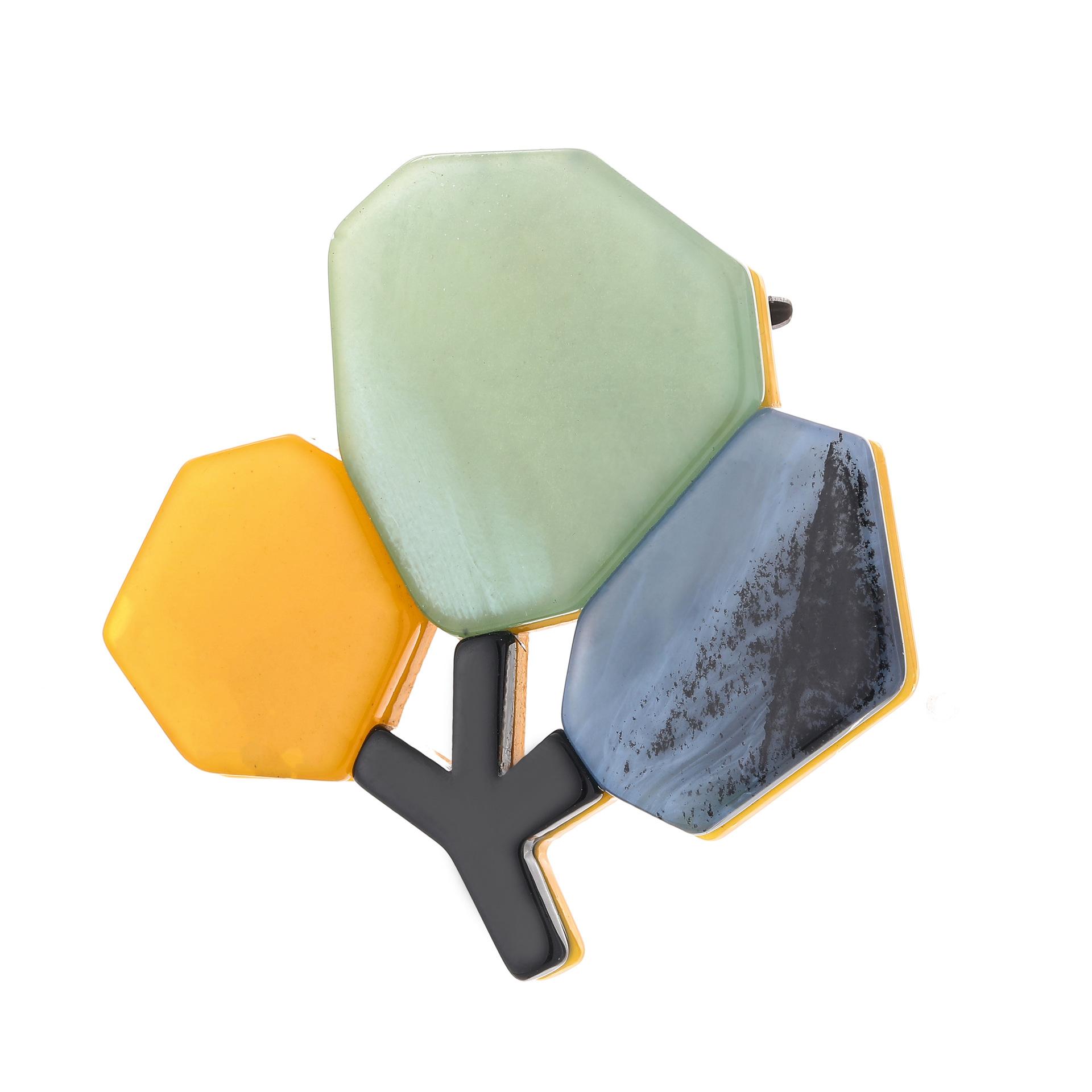 

Korean new wholesale niche acrylic tree branch brooch, personalized classic зелёный