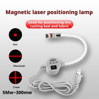 Magnetisk Positioneringskviltningsljus för Symaskin, Kviltningsguide Ljus, Justerbar Punkt/Rak Linje/Siktkorstecken Projektion