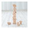 Wooden toy key ring de animal animal ring base set stacking stick insertion string loop animal wooden toy number kazu abacus kazu play fingertip