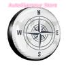 Copriruota di scorta con logo bussola per Mitsubishi Pajero Custom Direzione Copriruote per auto antipolvere 14" 15" 16" 17" Pollici