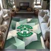 Hibernian FC Fußballmuster Weicher Teppich Rutschfeste Indoor-Bodenmatte Sportdekorationsmatte für Schlafzimmer