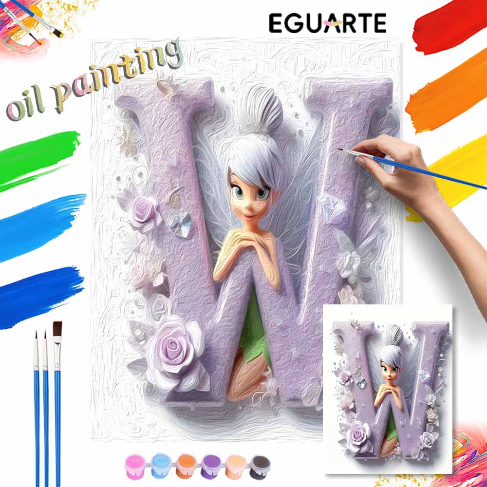 Disney Oil Paint Art Painting Kit Sparkling Pixie Home Wall Decor