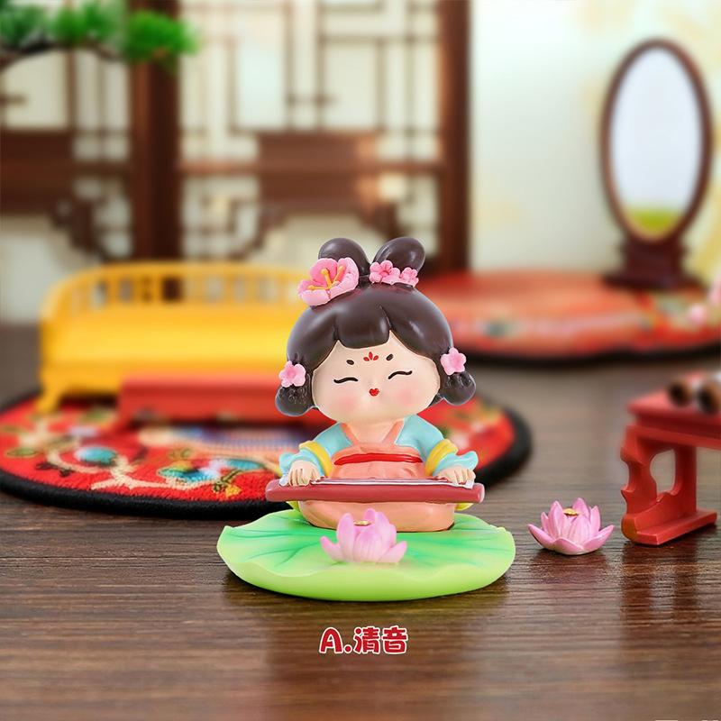 Guochao Ancient Style Tang Xiaohuan Picturesque Mobile Phone Holder Lazy Drama Chasing Artifact Desktop Small Ornament Holiday Gift