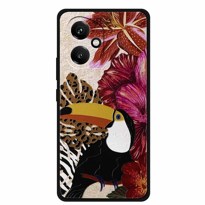 For Honor 400 5G Case 3D Flowers Emboss Soft Silicone Phone Case For Honor 400 Back Cover Bumper Funda Protective New Shell Bag