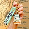 Creative Adorable Long Eared Rabbit Popcorn Keychain Toy Car Accessory Pendant