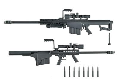 TOMYTEC GeoColle Combat Weapons Series DCML03 Sniper Set A NON Scale Plastic Model 323082 Molding Color (Gray)