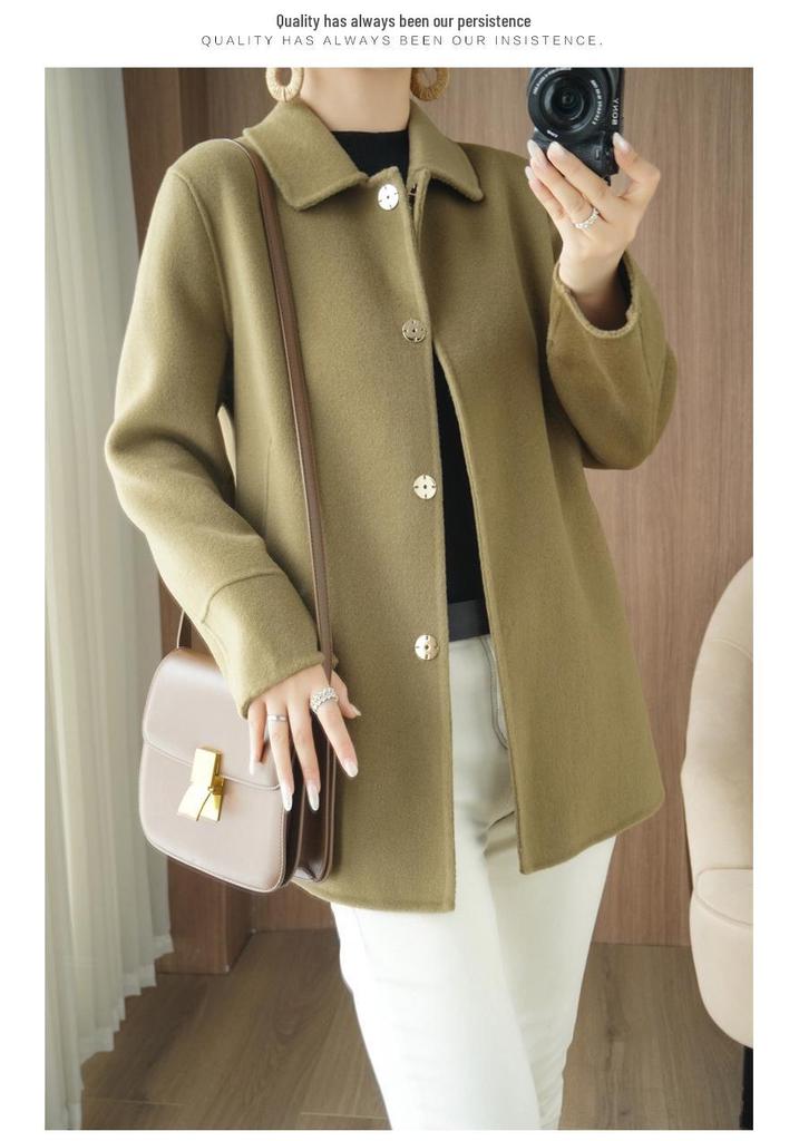 Petite Wool Coat - 2025 Korean Style, Age-Reducing, Mid-Length for Autumn/Winter Women's Fashion