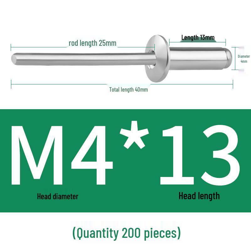 Aluminium-Blindnieten - Rundkopf M3.2, M4, M5, M6