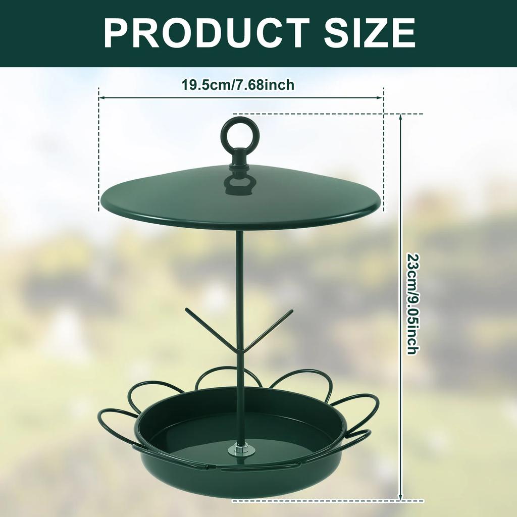 Bird Feeder Metal Bird Feeder Elegant Outdoor Hanging Bird Feeder with S Hook Weatherproof Feeding Tool for Garden Patio Yard