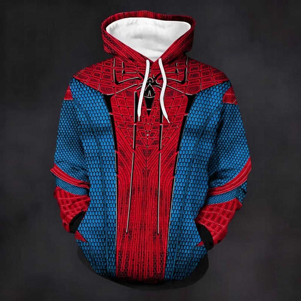 Unisex Casual Loose Fit Long Sleeve Graphic Print Pocket Hoodie for Men and Women