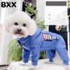 BXX Thick Belly‑Wrap Down‑Cotton Four‑Legged Dog Jumpsuit, Anti‑Static Cold‑Resistant Coat With Harness Hole for Small Dogs