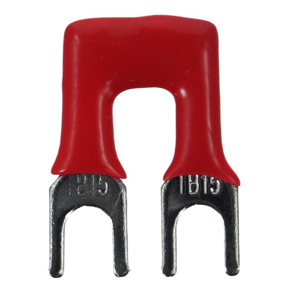 20pcs Fork Type Jumper Block Terminal Strips 400V 15A Jumper Block Workshops Fork Terminal Strip