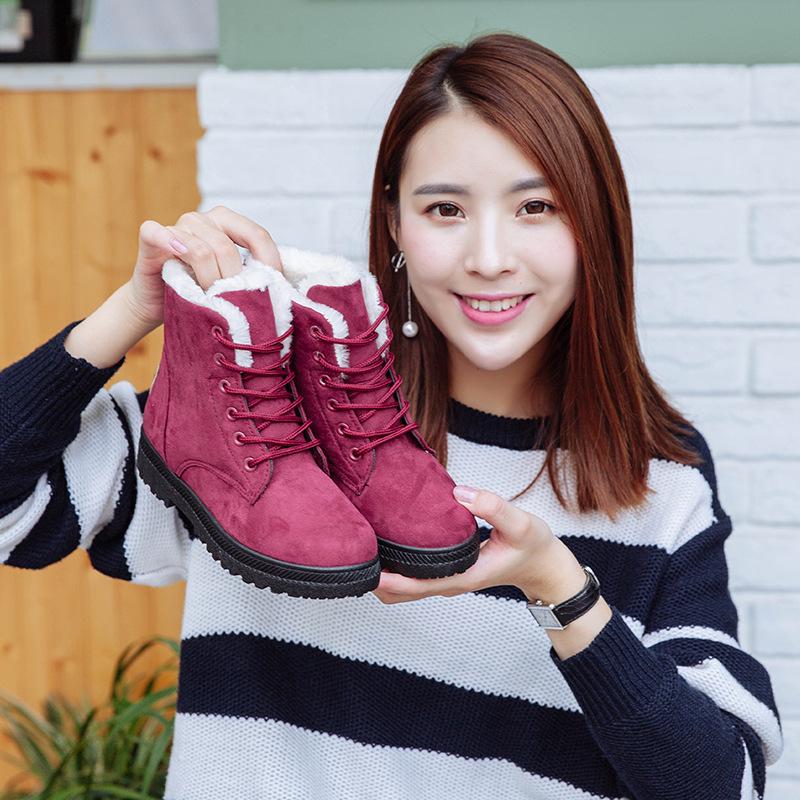 Fashion Women's Snow Boots New Ladies Snow Boots Winter New Women's Winter Shoes Women's Warm in the Tube Women's Cotton Shoes 785