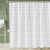 Black and White Plaid Pattern Shower Curtain Abstract Bohemian Fabric Shower Curtain with Hooks Waterproof Bathroom Decoration