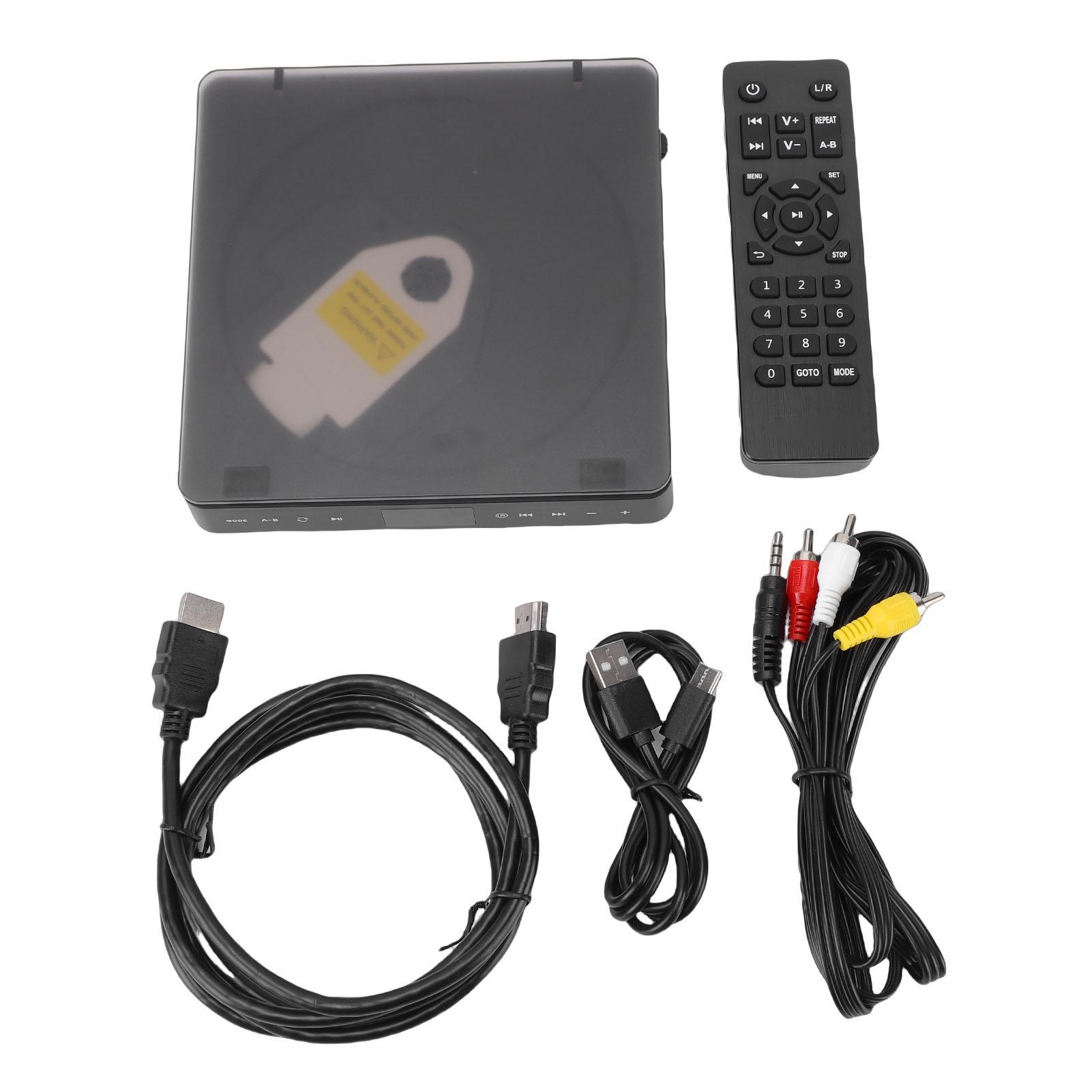 

DVD Player HD Multimedia Interface AV Output All Region DVD Player with Remote Control for TV Projector Display TV DVD Player чорний