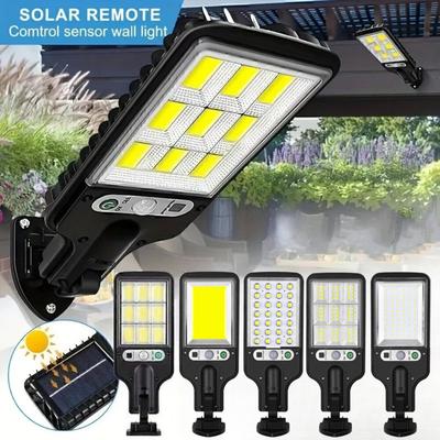Solar Outdoor LED Wall Light with Human Body Waterproof 3modes Induction for Garden Terrace Garage Courtyard and Street Lighting