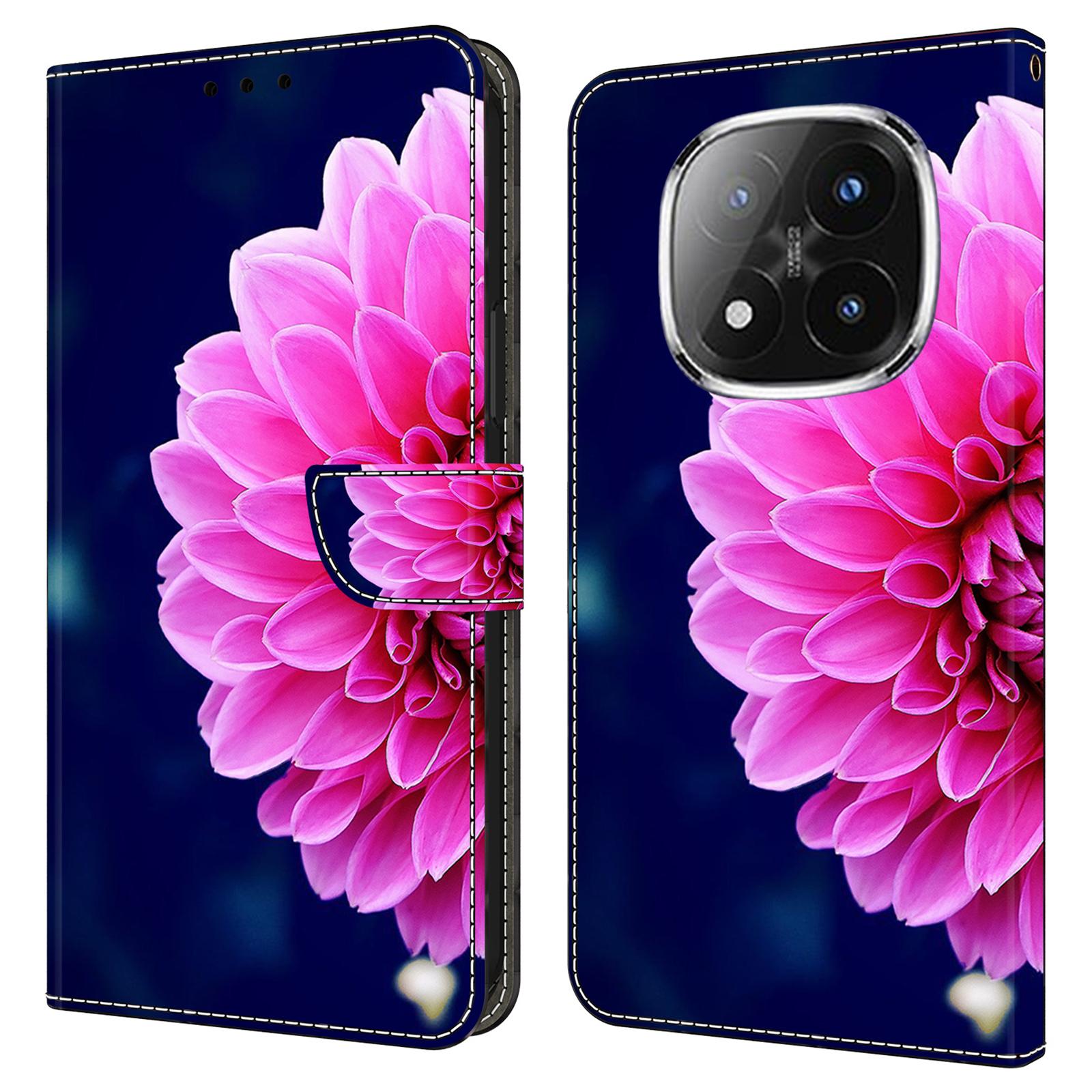 

For Xiaomi Redmi Note 14 Pro+ 5G Case 3D Pattern PU Leather Wallet Phone Cover with Stand Pink Flowers