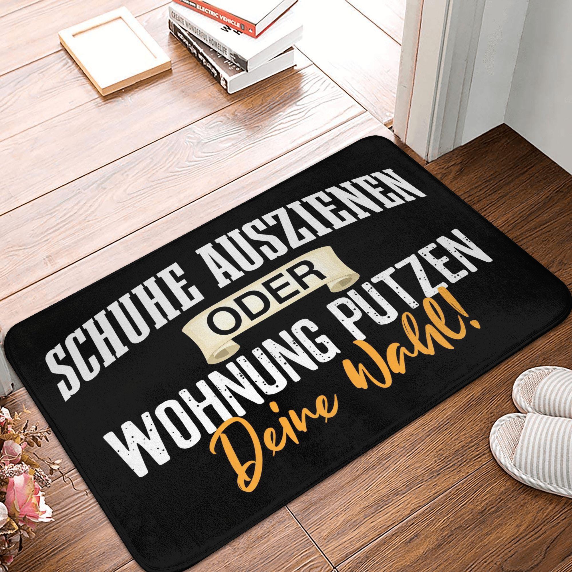 

Humorous Take Off Your Shoes Or Clean The Apartment Doormat Anti-Slip Entrance Bathroom Kitchen Door Floor Mat Garage Carpet Rug 40cmx60cm