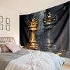 Golden Chess King On Black Tapestry, Unique Design Tapestry, Wall Decor for Bedroom,Livingroom, Playroom,Heartwarming Fan Holiday Gifts