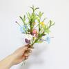 2025 Easter Decoration Artificial Egg Pearl Flower Branch Colorful Foam Eggs Branches DIY Bouquets for Easter Party Home Decors