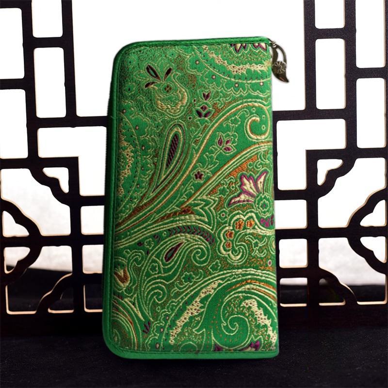 Chinese Characteristic Gift: Yunjin Wallet, Ethnic Embroidery Handicraft, Birthday Gift for Mother, Holiday Gift ,Women's Wallet