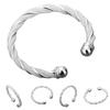 Women's Fashion Simple Silver Plated Twist Cuff Bangle Open Bracelet Jewelry Gift