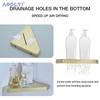 Corner Shelf Bathroom Triangle Storage Shelves 304 Stainless Steel Toilet Holder Shower Rack Brushed Gold Bathroom Accessories