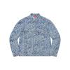 Script Jacquard Denim Trucker Jacket 'Teal White' Men's SUP-FW22-723