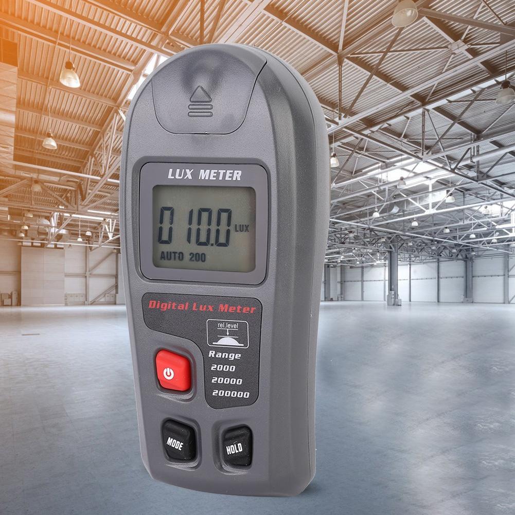 Handheld Digital Electronic Luxmeter Light Meter Illuminometer Photometer with 200,000 Range