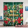 2pcs,Curtains Christmas88 (3) Pattern Popular Curtains Versatile 100% Polyester Curtains Thermal Insulation, and Room Darkening