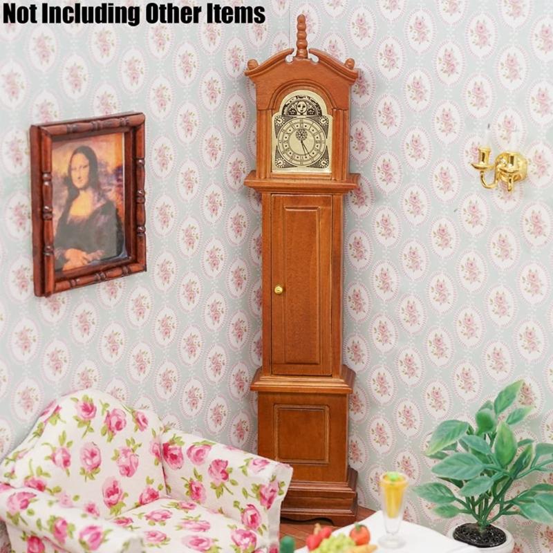 Nostalgic Miniature Floor Clock Dollhouses Accessory Perfect for Retro Enthusiasts and Unique Home Decors