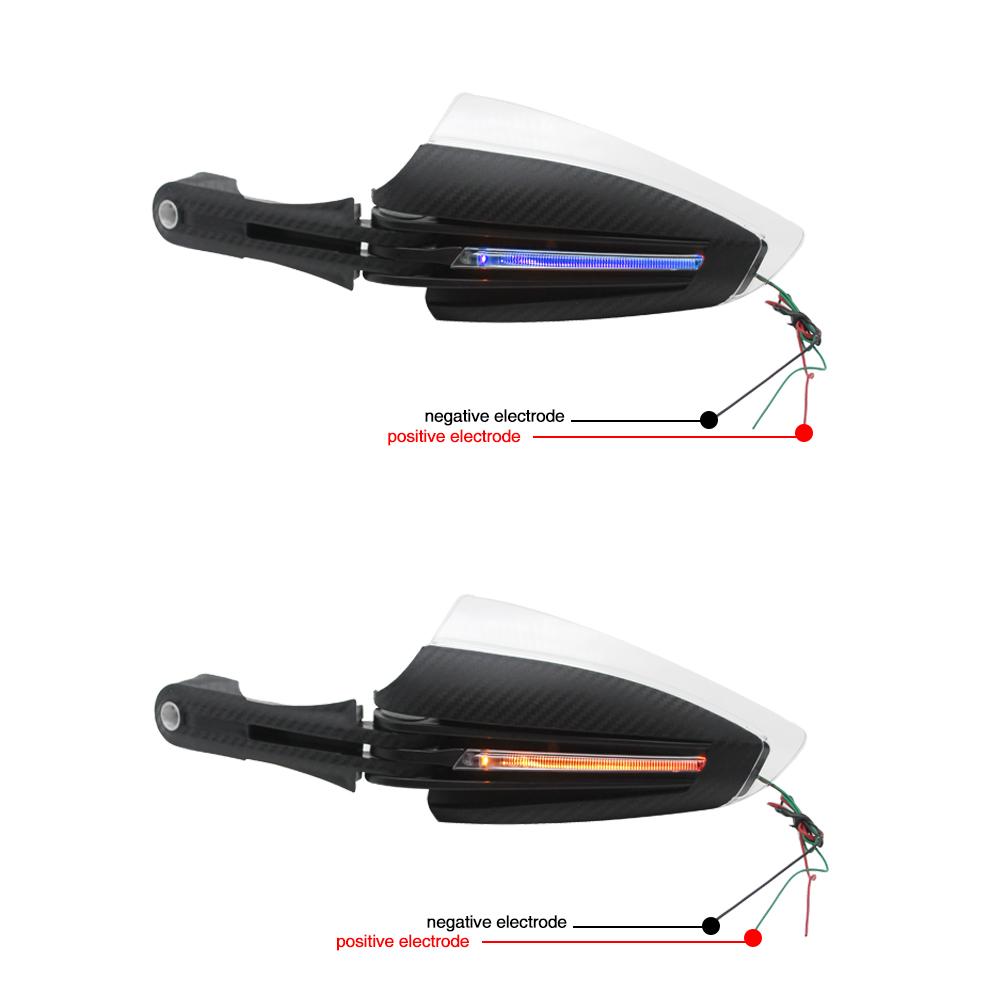 ZSDTRP Motorcycle Led Hand Guard Shield Windproof Motorbike Motocross Universal Protector Modification Protective