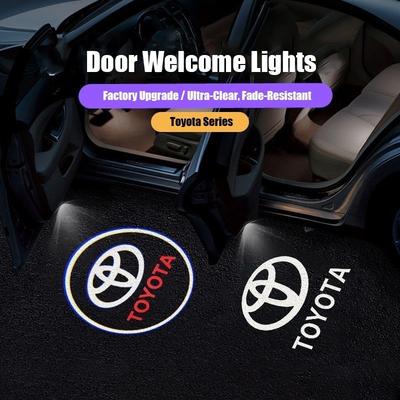2Pcs Led HD Car Door Logo Welcome Light Projector Lamps Accessorie For Corolla RAV4 LEVIN Yaris C-HR Camry Prado Keychain