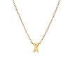 Elegant 18K Gold Titanium Letter Pendant Necklace - Durable and Versatile Clavicle Chain