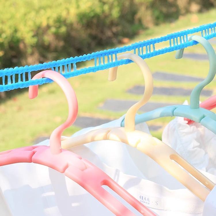 Non-Slip Windproof Outdoor Clothesline with Fixing Buckle for Quilt Drying