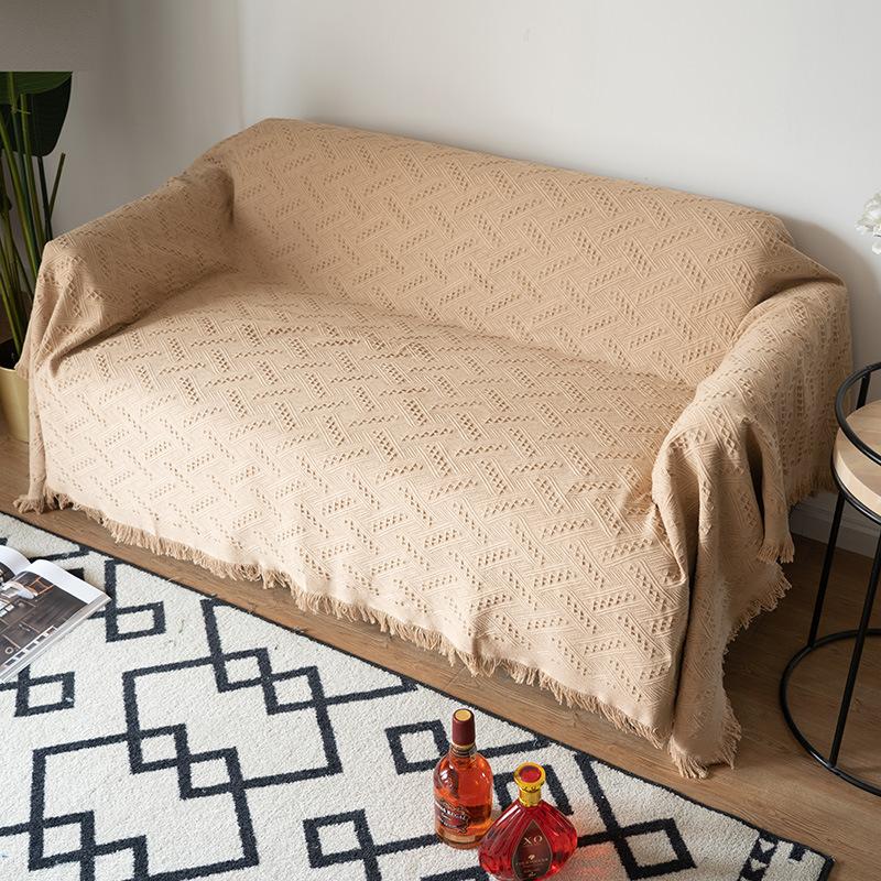 Minimalist Sofa Throw, Ins Solid Color Sofa Cover, Simple Elegance, Multi-Purpose, Bedroom