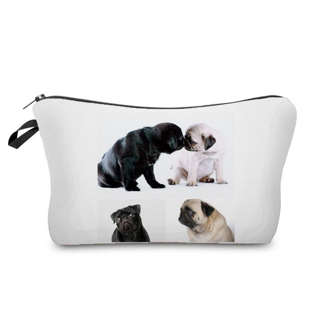 Damen Kosmetiktasche mit Hundeaufdruck Toilettenartikel Organizer Reiseaufbewahrungskoffer 6675