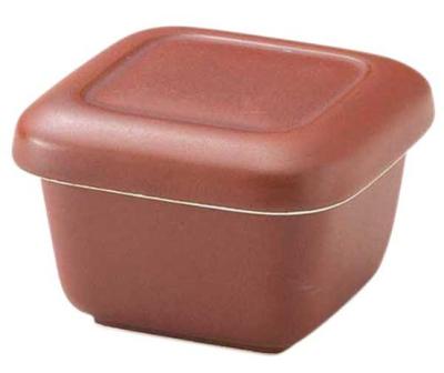 Ohitsu rot 2 Durchmesser 16 x Höhe Mikrowelle Hergestellt in Japan 08578 Banko-yaki Keramik, braun, quadratisch, Tassen, ca.. 11,5 cm, sicher,