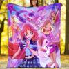 1pc W-Winx Club Theme Blanket - Digital Print, Polyester, Cozy for All Seasons, Perfect for Outdoor, and Travel