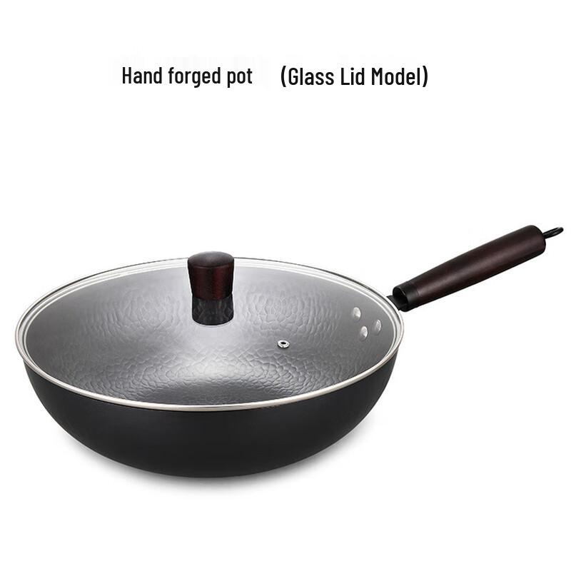 Lilang Non-stick Hand-hammered Flat-bottom Wok