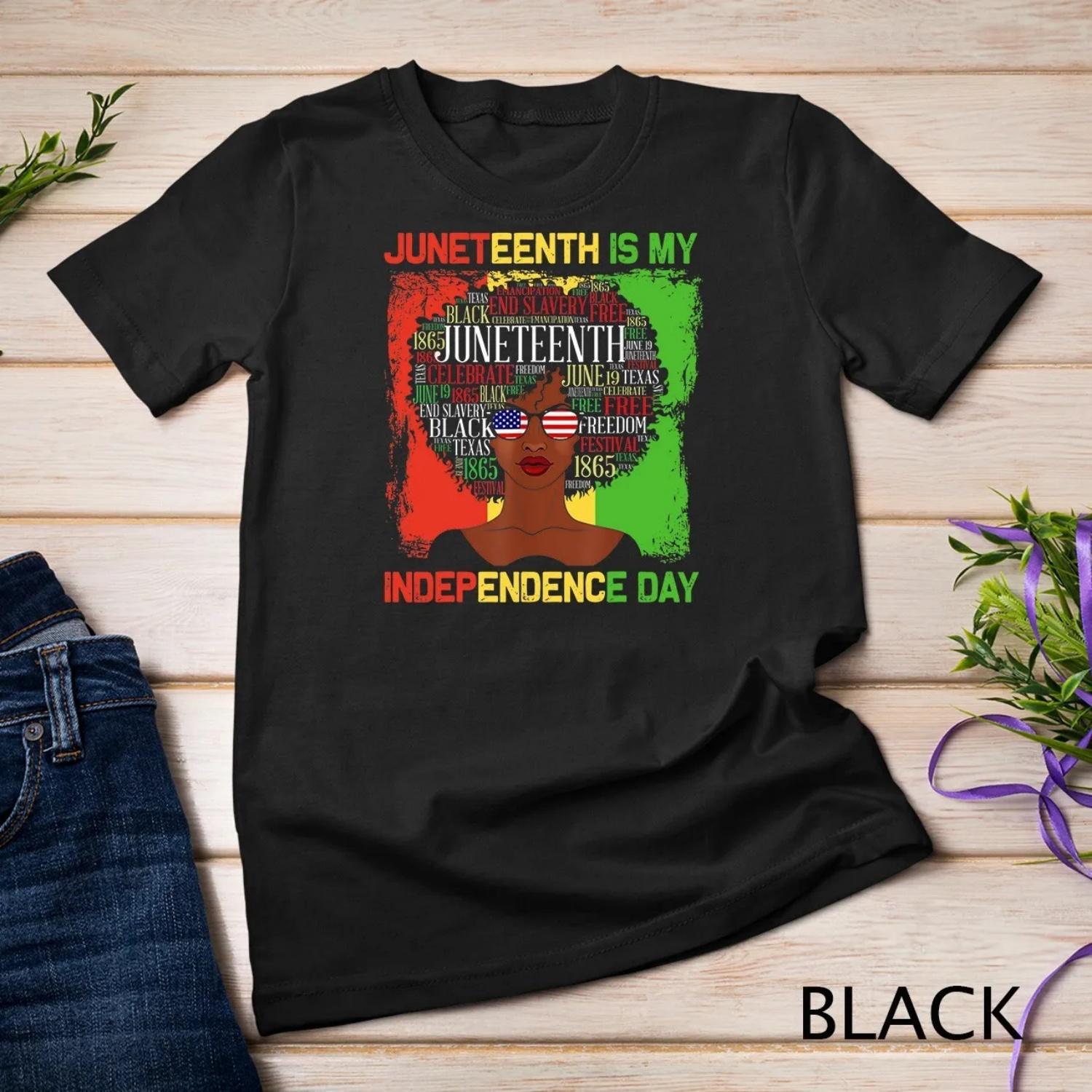 Juneteenth Is My Independence Day Black Women 4th Of July T Shirt S бежевый