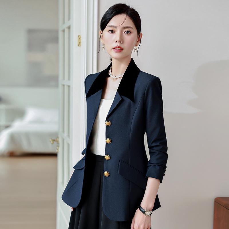Autumn/Winter Elegant Two-Piece Casual Suit - High-Sense Blazer Jacket with Chic Style