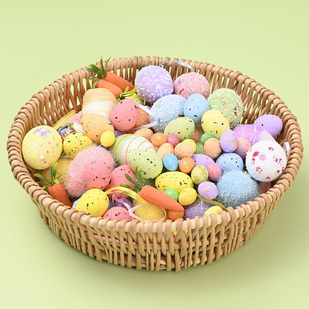 Ovos de Páscoa Criativos e Coloridos de Espuma Perfeitos Para Decoração Festiva de Páscoa e Presentes