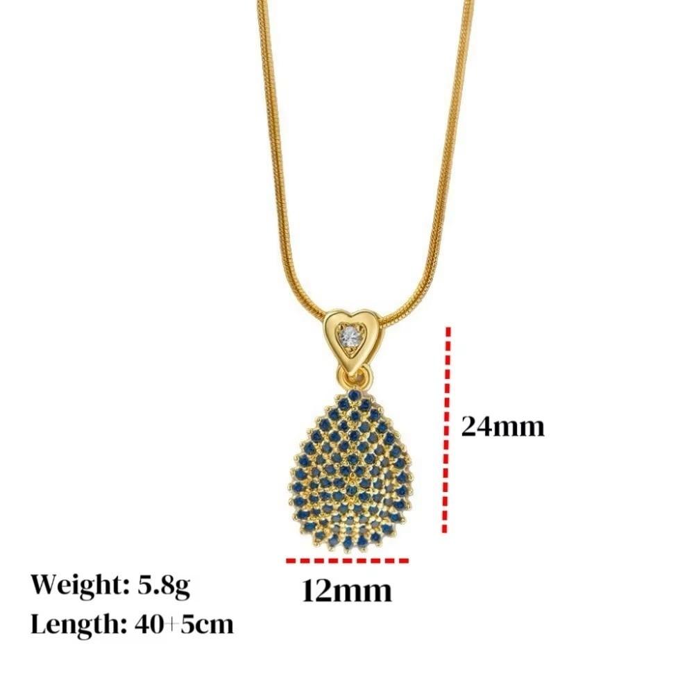 Light Luxury Clavicle Chain Water Droplet Pendant Necklace Clavicle Necklace Women Jewelry