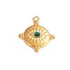 Wholesale 5pcs/lot Stainless Steel Gold Color Evil Eye Charms Handmade Craft DIY Necklaces Earrings Jewelry Making Accessories
