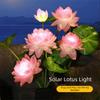 3 LED Lights Solar Lotus Light Plug In Light LED Lighting LED Lawn Light Lotus Design Solar Powered Garden Lights Yard Landscape