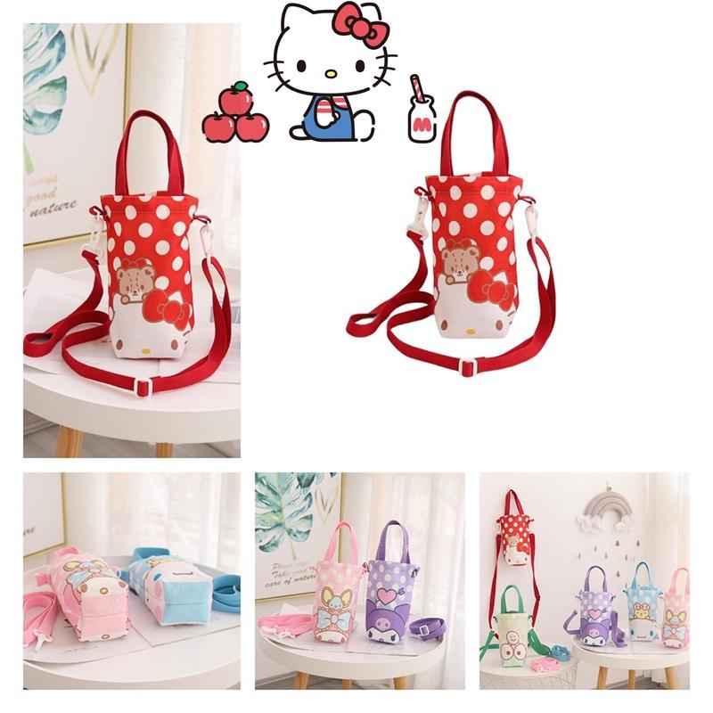 Cute Cartoon Girl Heart Water Cup Sleeve With Carry Bag For Kids