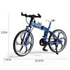 1:8 Mini Alloy Bicycle Model Diecast Metal Finger Racing Mountain Bike Folded Cycling Ornaments Collection For Children