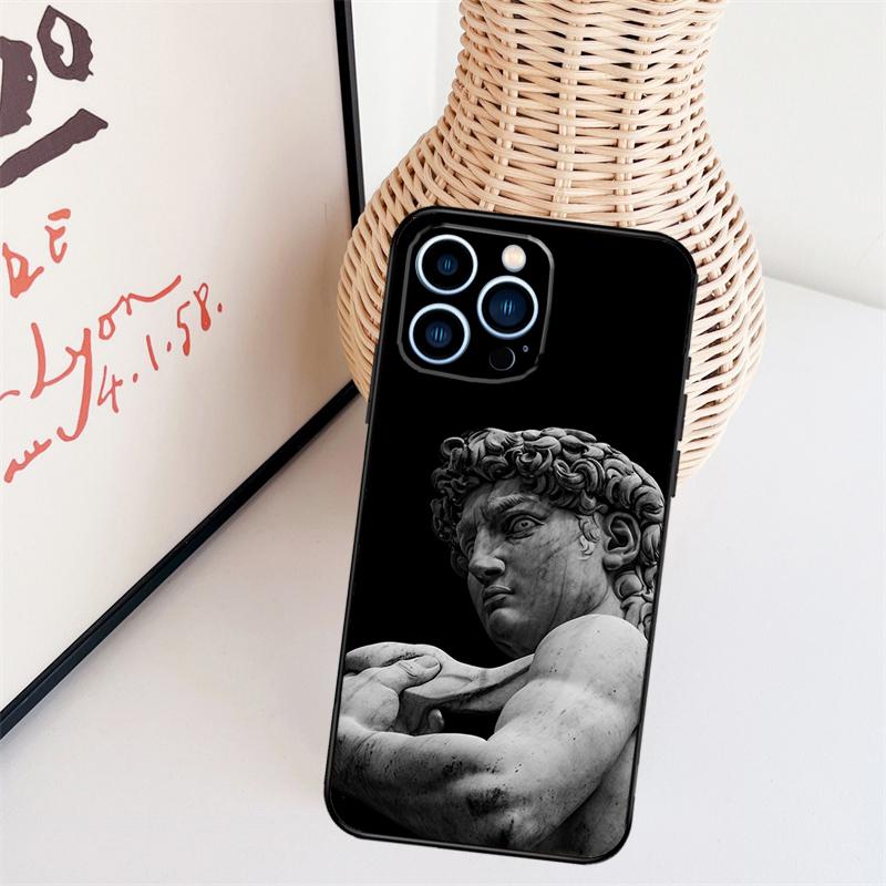 Greek Aesthetics Plaster statue Phone Case For iPhone 17 Pro Max 14 13 12 11 15 16 Pro Max mini 15 16 Plus 16e Back Cover