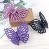 9cm Sweet Women Girl Young Fashion Gift Back Head Clip Hairpin Candy Color Single Layer Hollow Wing Antennae Butterfly Hair Claw
